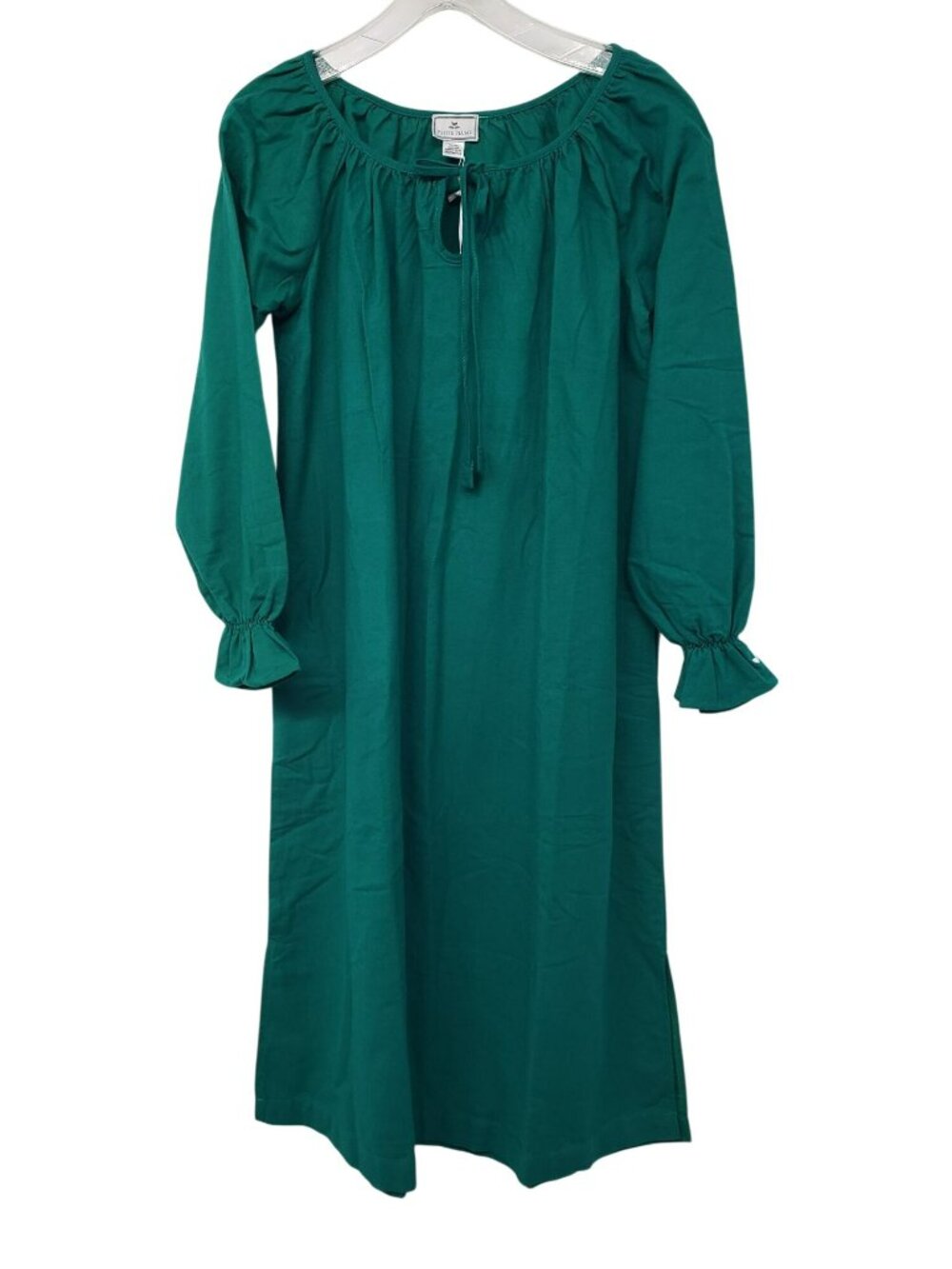 NEW Petite Plume Womens Delphine Flannel Nightgown Green 100% Cotton - Picture 2 of 11